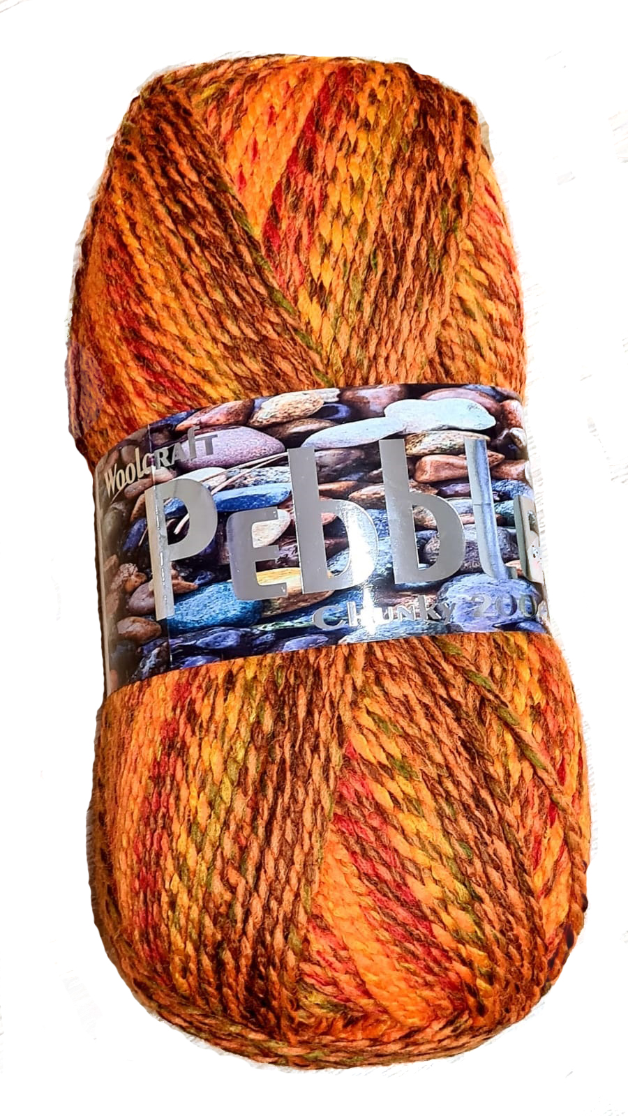 Pebble Chunky Yarn 5 x 200g Balls Bonfire 8042